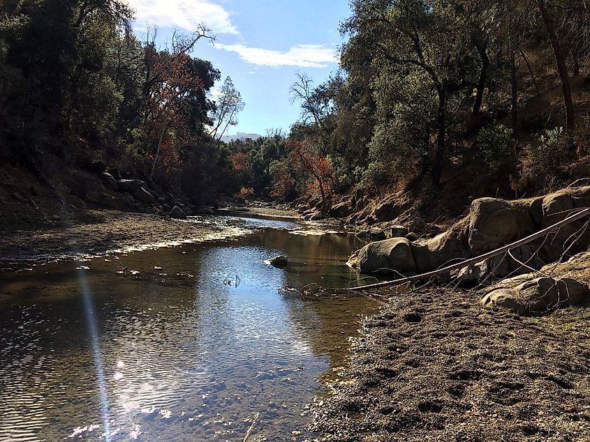 Creek leading into Lake Nacimiento located just outside of Central California's beloved wine country, Paso Robles.