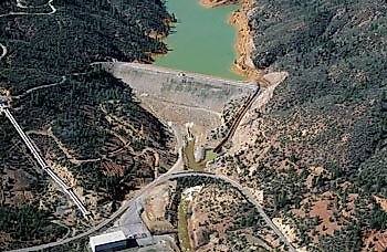 Spring Creek Debris Dam on Spring Creek, California.