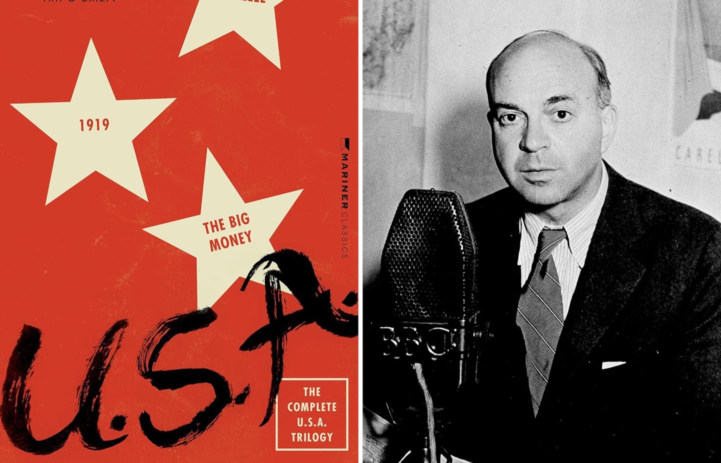 The novels of John Dos Passos' trilogy comprise about 1,200 pages.