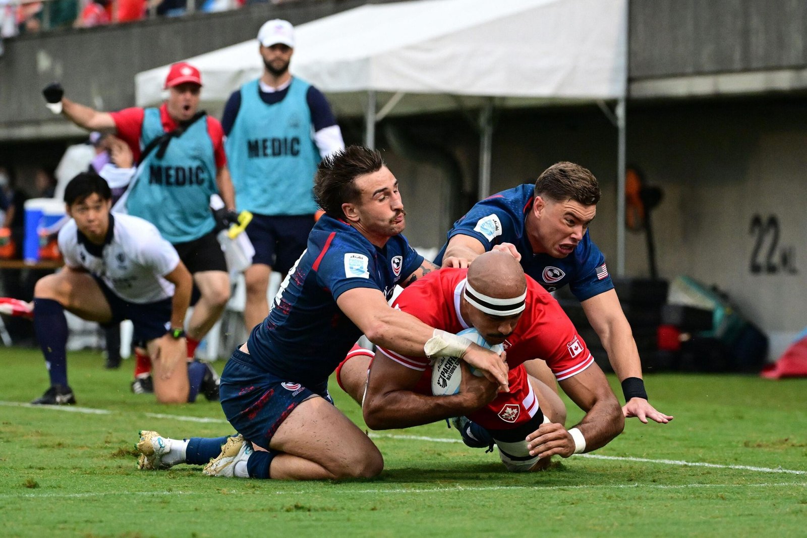 Late try Stumies USA vs Canada