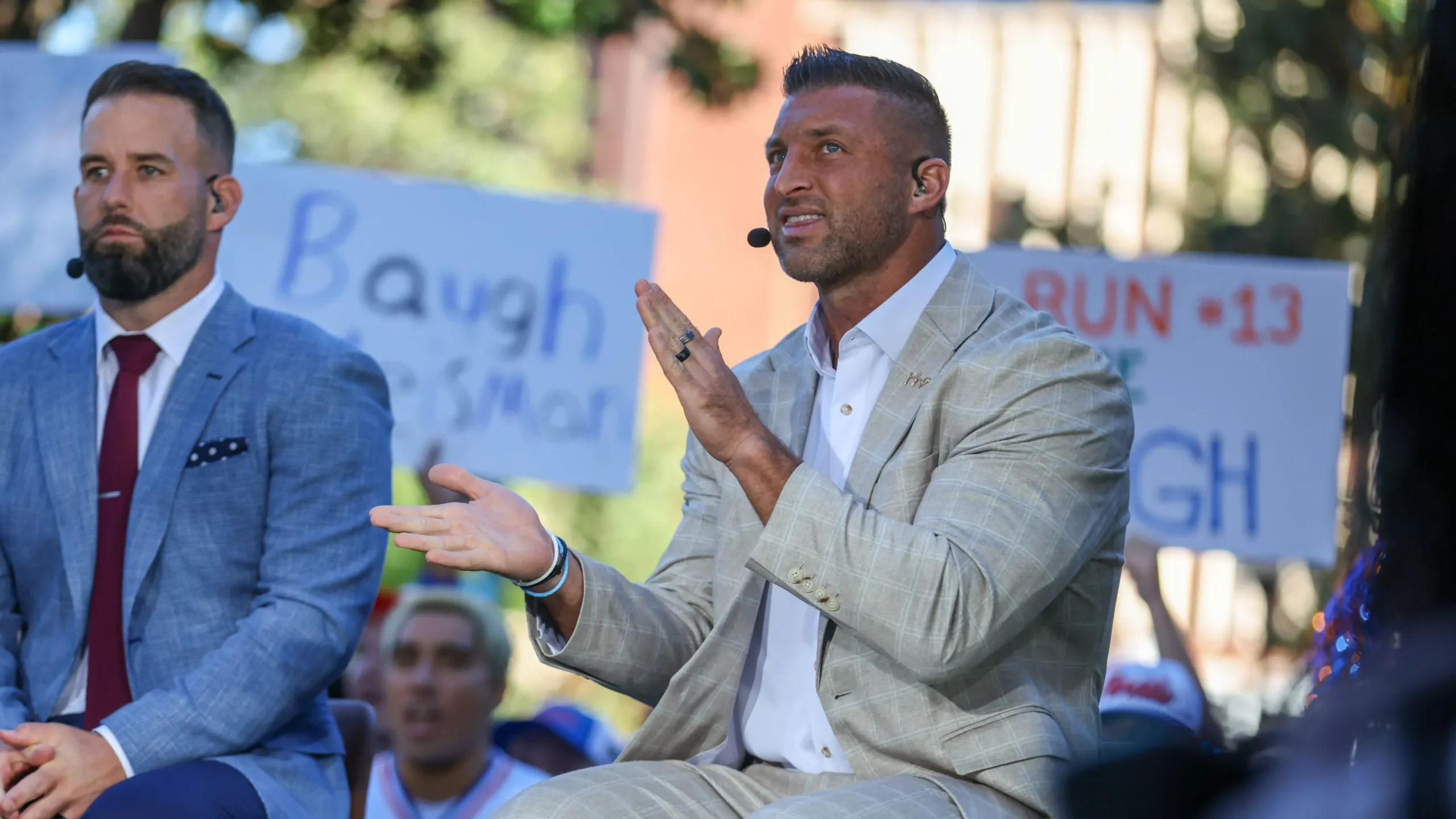 Take a look at Tim Tebow in Gainesville for SEC Nation broadcast