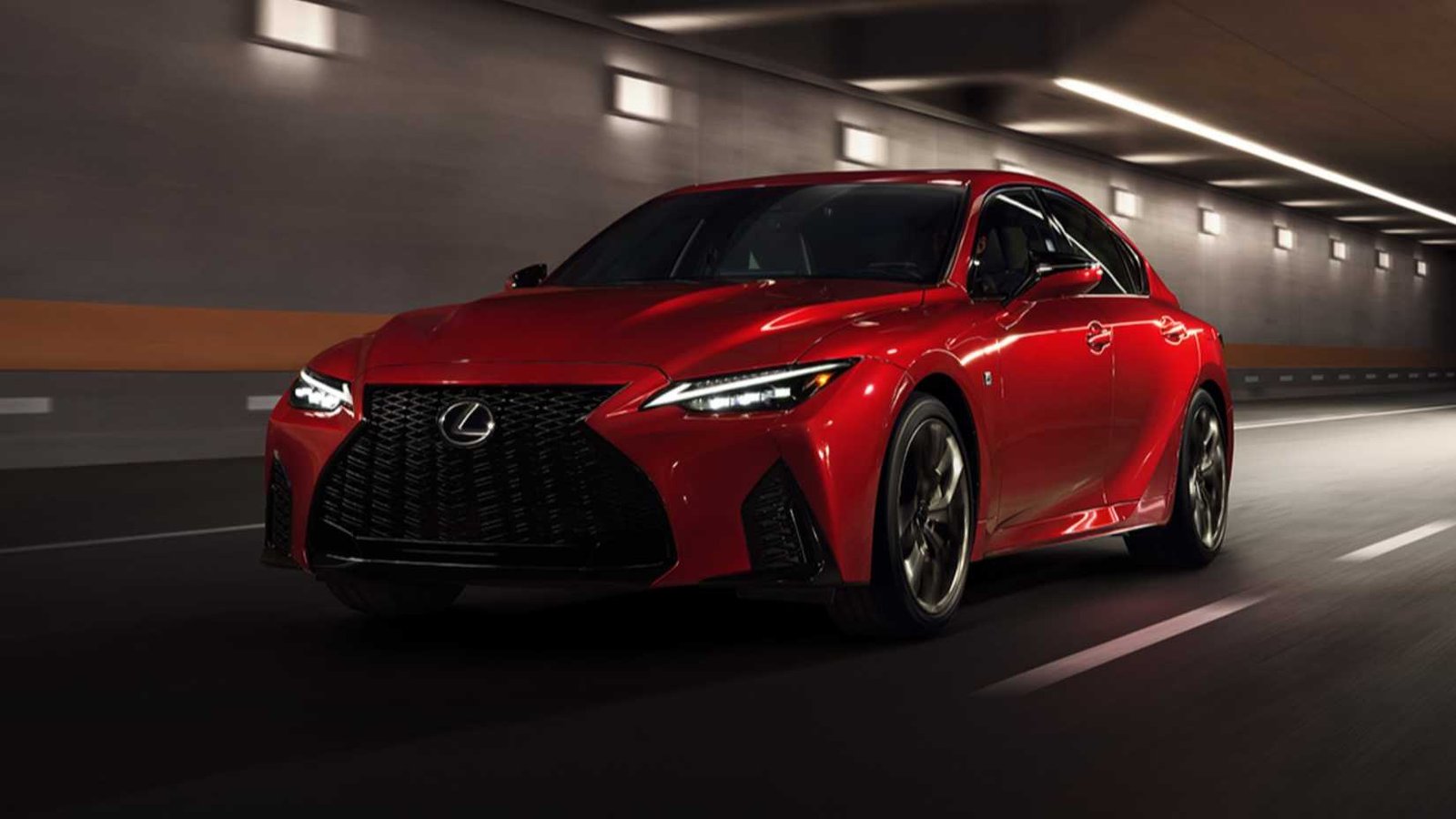 2025 Lexus IS 500 F Sport Performance Red Front 3/4