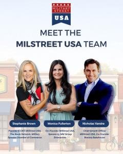 MilStreet USA Leadership Team: Stephanie Brown, Monica Fullerton and Nicholas Vandre.
