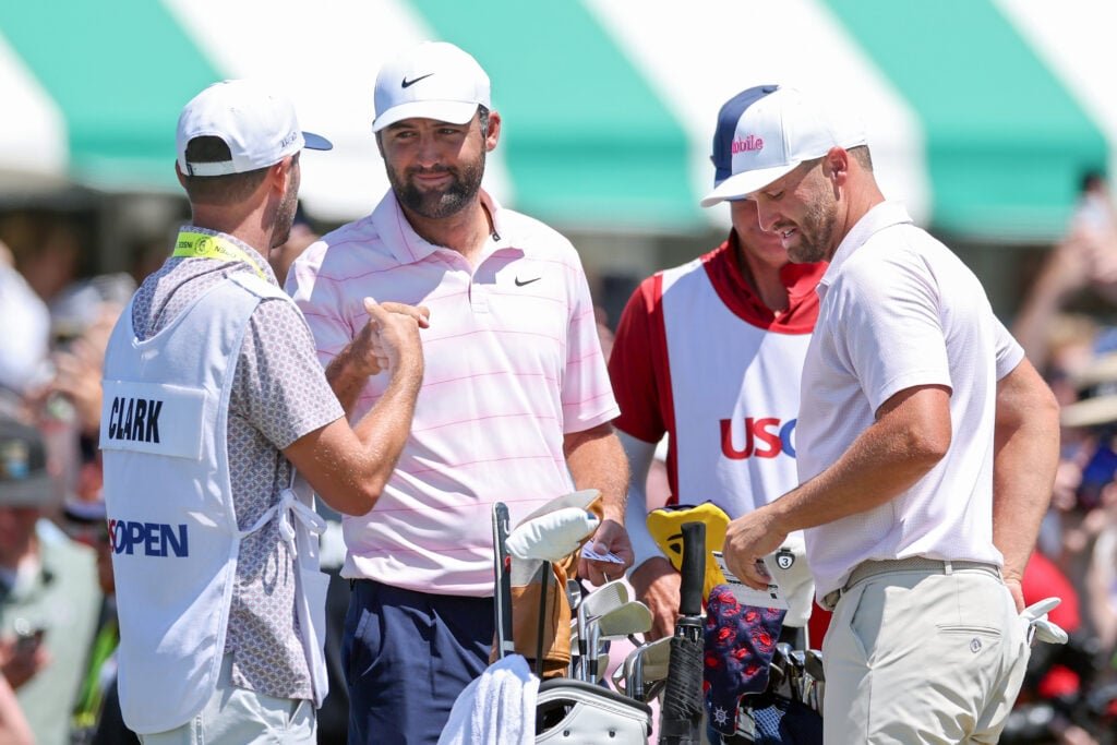 Scottie Scheffler and Wyndham Clark speak ahead of the final round of the US Open