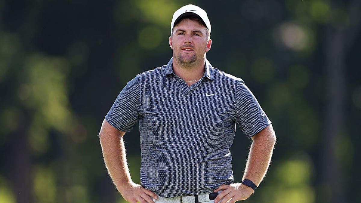 Chris Gotterup of the United States looks on from the 18th green during the first round of the BMW Championship 2026 at Bellerive Country Club on August 20, 2026 in St Louis, Missouri.