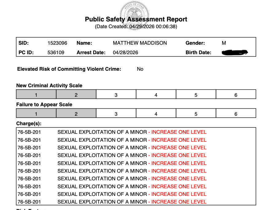 matthew maddison charges