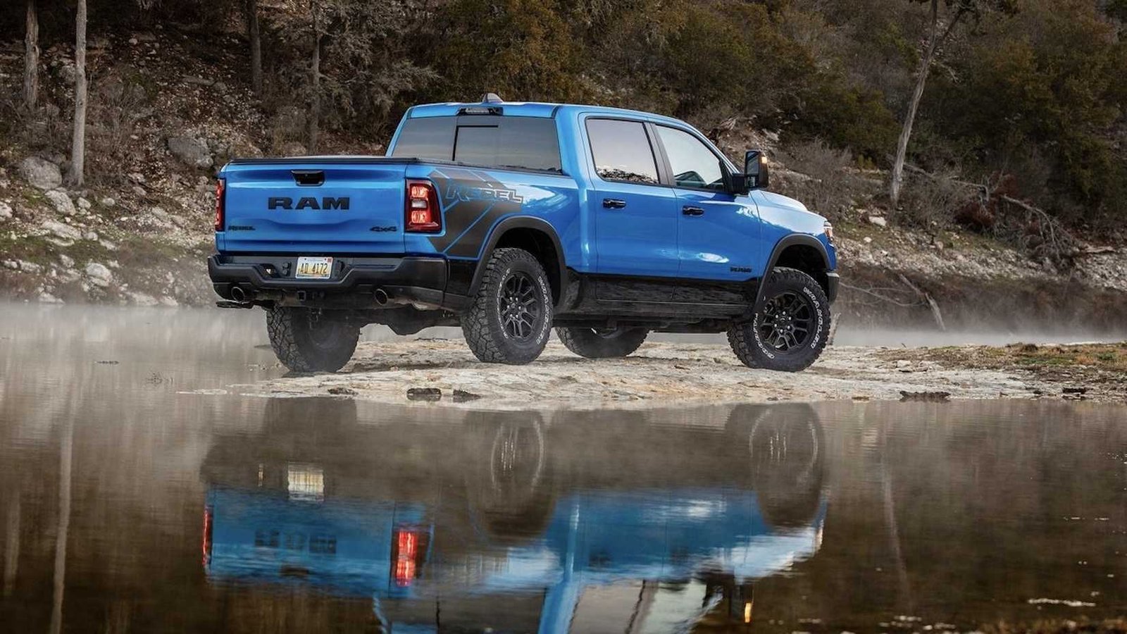 2026 Ram 1500 Rebel rear, three-quarter