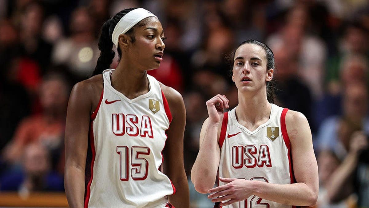 Caitlin Clark of USA, Angel Reese of USA