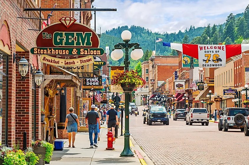 Main Street in downtown Deadwood, South Dakota. Image credit: Kirk Fisher / Shutterstock.com.