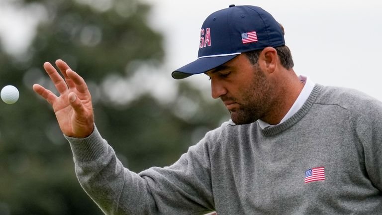 Scheffler had partnered Burns to victory in Thursday's fourballs session 