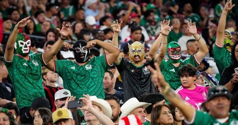 USA and Mexico fans watch a game during an international friendly match at State Farm Stadium in Glendale, on Oct. 3, 2026. | Texas